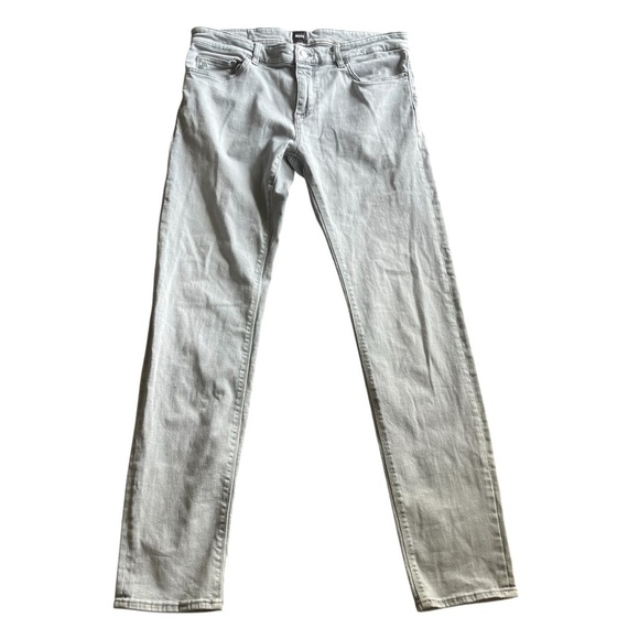 BOSS Light Gray Skinny Jeans Maine regular fit made in Milan Italy